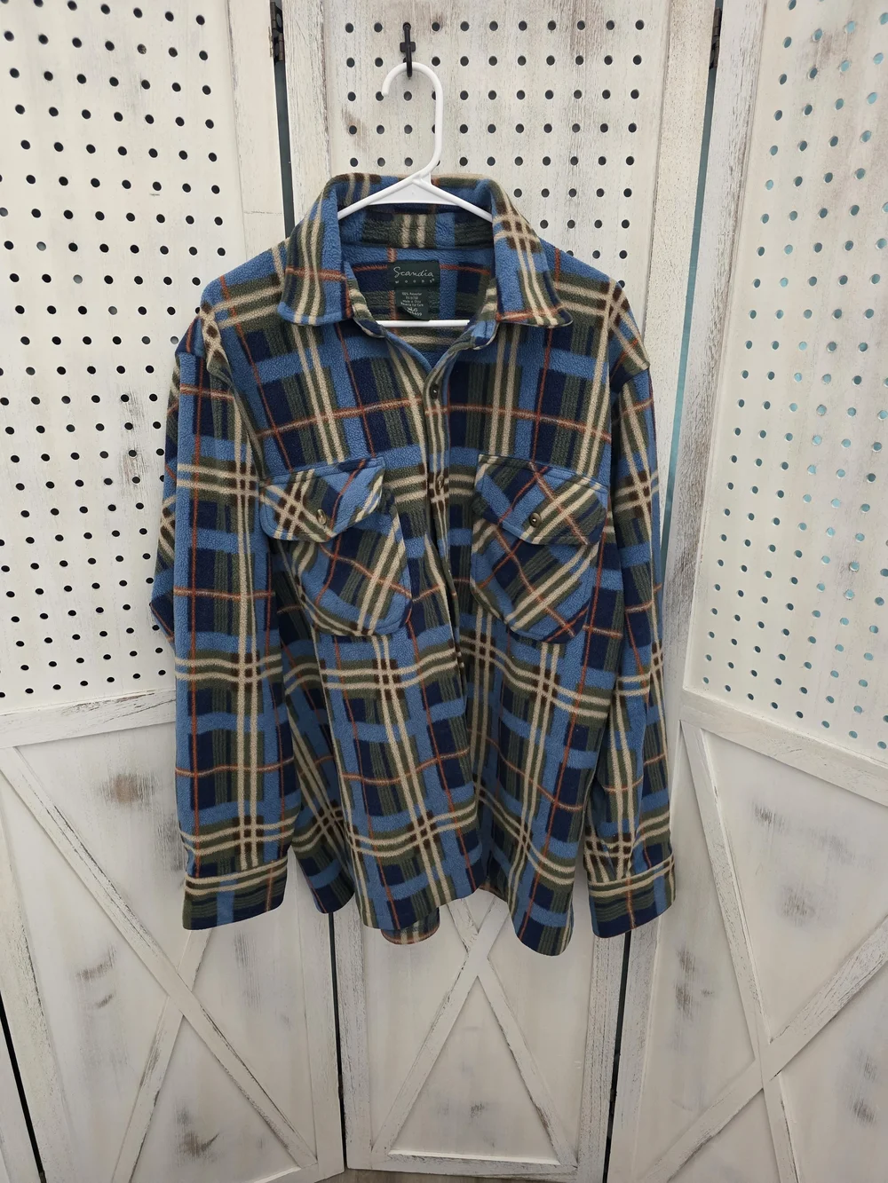 Blue & Green Plaid Button-Up Scandia Woods Size XLG